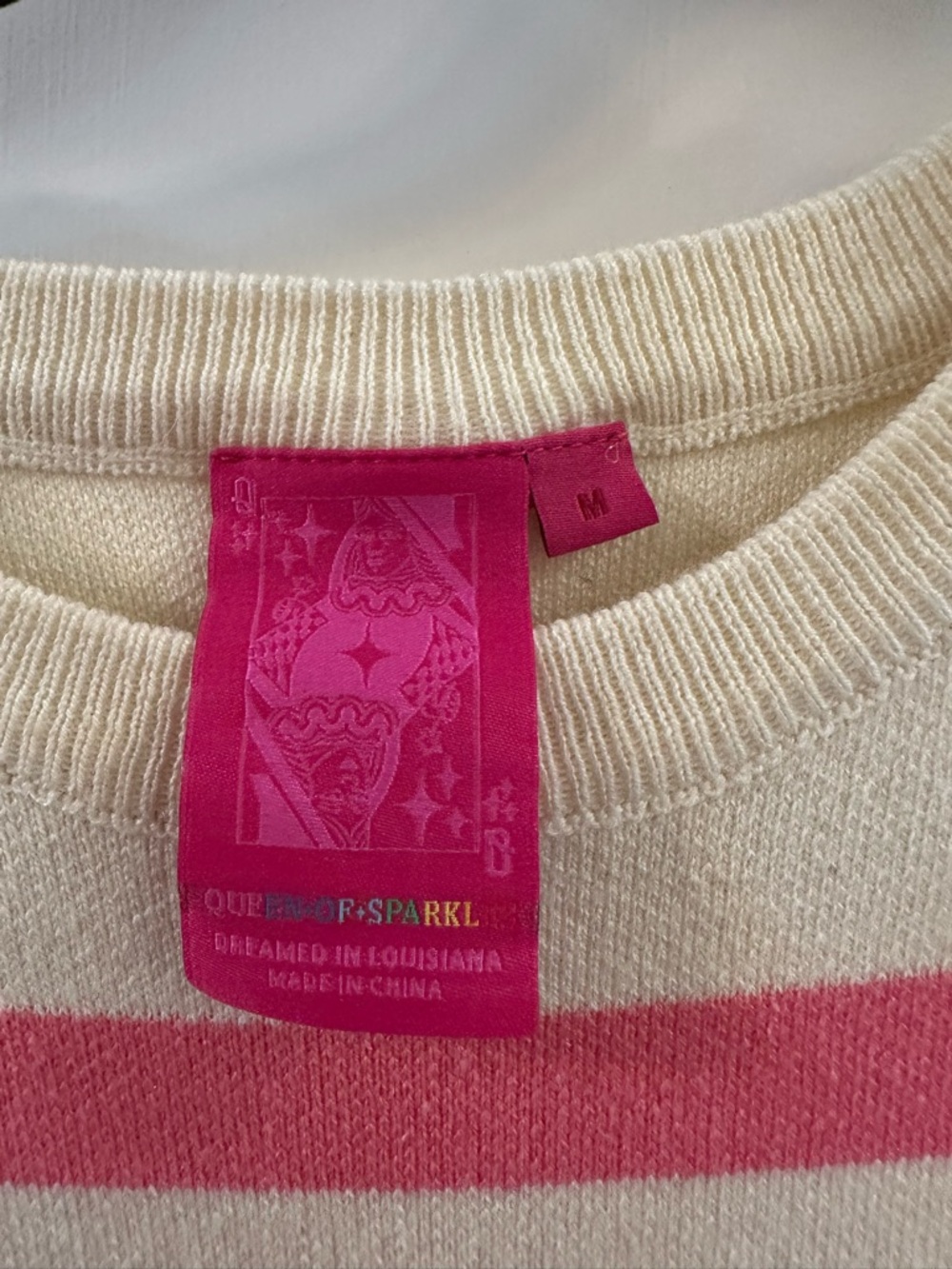 Queen of sparkles new western Cream Striped Sweater with Rodeo Graphic - Picture 5 of 5